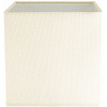 Contemporary and Stylish Soft Cream Linen Fabric Square 16cm Lamp Shade by Happy Homewares Cream