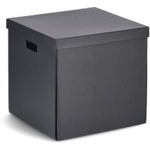 Contenant de rangement avec couvercle, carton recyclé, 33,5 x 33 x 32 cm