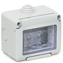 GW27043 Boîtier de système à 3 places Gris IP55 - Gewiss
