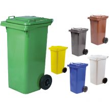 ICS - Papelera Con Ruedas Lt. 240 - Cm 73 x 58 x 106 Verde