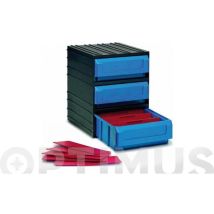 Industrias Tayg - Clasificador Apilable Plastico Negro 3 Gavetas 245 X 291 X 321 Mm - 351006