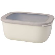 Mepal - multi cuenco cirqula rectangular 3000 ml - blanco nórdico