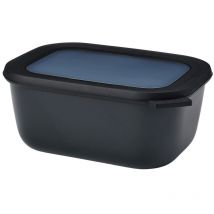 Mepal - multi cuenco cirqula rectangular 1500 ml - negro nórdico