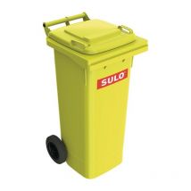 Contenedor de basura grande 80l hdpe amarillo móvil, según en 840 Sulo