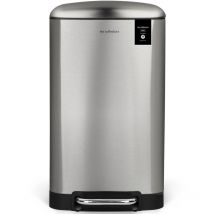 Les Collectors Cubo de Basura con Pedal, Metal, Plata, 40 L