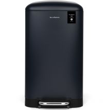 Cubo de Basura con Pedal, Metal, Bleu Foncé, 40 l - Les Collectors