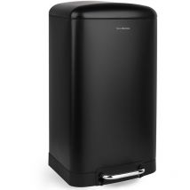Cubo de Basura con Pedal, Metal, Noire, 40 l - Les Collectors
