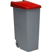 Denox - Contenedor para el reciclaje de residuos de 110 Litros – famesa Rojo