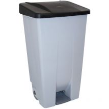 Denox - contenedor basura 120 l.c/ruedas gris c/tapa negra