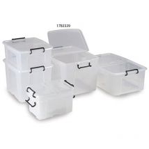 Conteneur à couvercle 65L, 600mm x 460mm x 350mm ( Prix pour Paquet de 5 )