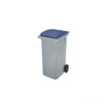 Conteneur à déchets 240 litres tri sélectif 2 roues - couvercle bleu