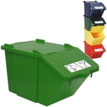 Conteneur De Tri Sélectif À Deux Étages - Vert, 45l