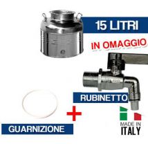 Olivari - contenitore bidone fusto per olio in acciaio inox 15 30 50 lt m. italy 36183V 15 lt c/rub. (36183/