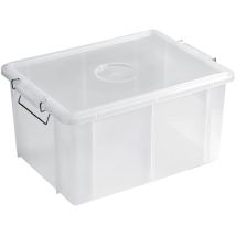 Giganplast - Contenitore Con Coperchio Cm.55x40x29h Trasparente Mod. Box Cassetta