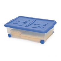 Contenitore con ruote e coperchio CM.60X40H18. Prezzo per 1 pezzo.