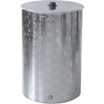 Botte fusto in acciaio inox serbatoio per alimenti vino olio 46 cm 100 lt made in Italy senza rubinetto e tappo - Maffei