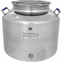 Contenitore fusto bidone acciaio inox per olio 30 litri Sansone Modello Europa
