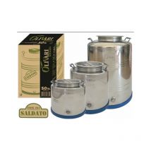 Contenitore fusto bidone in acciaio inox 15 litri per olio Olivari Blindo