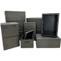 Contenitore isotermico a : H25.7xP33xL39 cm scatola termica in epp con coperchio, scatola isolante professionale per alimenti caldi e freddi,