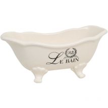 Set 2 Portagioie Contenitori multifunzione in porcellana bianca Le Bain Paris Contenitore accessori bagno L25,6xPR12,7xH11,5 cm