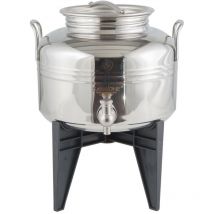 Contenitore olio fusto alimentare acciaio con rubinetto e supporto lt 5 Sansone