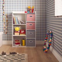 Contenitore per bambini con 4 cestini in velluto