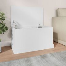 Furniture Limited - Contenitore Portaoggetti Bianco 70x40x38 cm