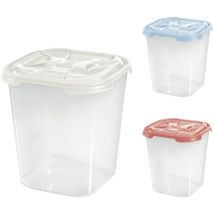 Tontarelli - Contenitore quadro alto in plastica 'frigo box' lt4,75 cm.19,5x19,5xh.21,5 acqua tr