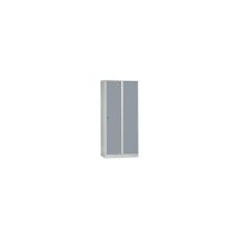 Wolf Armadietto guardaroba 1800x800x500mm - 2 scomparti - Lamiera d'acciaio - Grigio chiaro RAL 7035