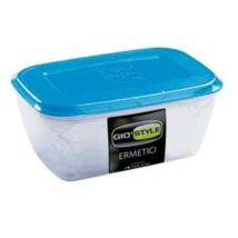 Contenitori ermetici rettangolari per alimenti in plastica - lt.4,00 - cm.29x20x12h 4 pezzi Giostyle