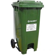 Contenur - Contenedor basura reciclaje 120 litros con pedal. Verde
