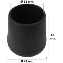 Maurer – Schwarze konische Ferrule 35mm – Blister mit 2 Stück – Kunststoff – Möbelbeine Schutzkappen