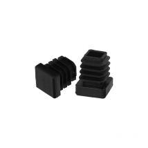 Wolfpack - contera interior plastico cuadrada 16x16 mm. color negro. bolsa 200 unidades. contera mesa, silla, muebles, estanteria