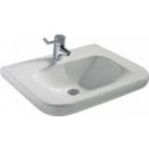 Contour 21 - Lavabo adapté aux personnes à mobilité réduite 600x560 mm, 1 trou pour mitigeur, sans déversoir, - Ideal Standard