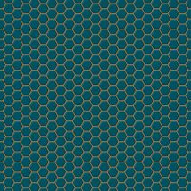 Contour - Vliestapete - hexagon lattice teal - 10m x 52cm