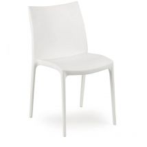 Ipae Progarden - Sedia da giardino zip bianca - cm.46x54x82h. - peso kg.3,5