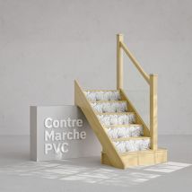 Mon Marché Déco - Contremarche - Ginkgo Noir et Blanc - à l'unité