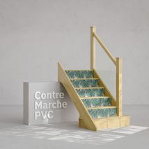 Mon Marché Déco - Contremarche - Ginkgo Vert Jungle - Lot de 10