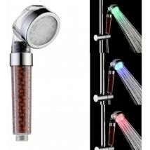 Dazzler - Contrôle de la température Boîte à lumière tricolore Pommeau de douche à pluie à enroulement led Contrôle de température universel