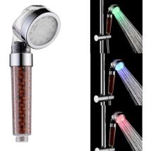 Contrôle De La Température Boîte À Lumière Tricolore Pommeau De Douche À Pluie À Enroulement Led Contrôle De Température Universel Multicolore Adapté 