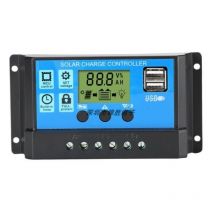 Contrôleur de chargeur solaire 60A/50A/40A/30A/20A/10A 12V 24V contrôleur pwm automatique affichage lcd 5V contrôleur de sortie usb double 1 pièces