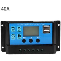 Jeffergarden Contrleur pwm de contrleur de charge solaire automatique 40A 12V 24V (40A)