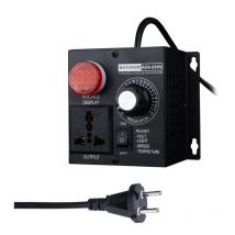 Lafomukea - Controlador compacto de 220 v ca, 4000 w, tensión variable, portátil, luz de temperatura, regulador de tensión ajustable - RWConvertidor