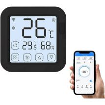 Tuya - Controlador de aire acondicionado inteligente Wifi ir, termostato con pantalla lcd, control por aplicación, sensor de temperatura y humedad,