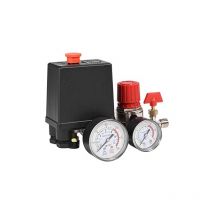 Contrôle de commutateur de pression de compresseur d'air - Débit de 3000L/min - 0.05-1.2Mpa - Avec soupape de sûreté et manomètres de régulateur de