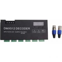Décodeur dmx 24 canaux, affichage numérique rgbw DMX512, pilote de gradation, contrleur led pour barre de scène DC5V-24V - Eosnow