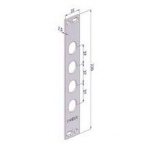 Contropiastra per serrature porte blindate in acciaio inox interno 37 CP2500 - (CP2500XAI37)