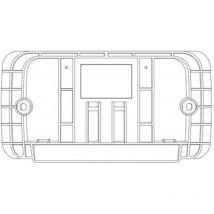 Controplacca hidrobox dual evolution telaio placca due tasti Todini 14.41 e/c