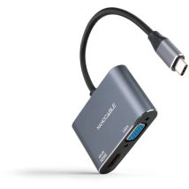 Convertisseur usb-c A Hdmi/vga 4k Gris Nanocable 10.16.4303