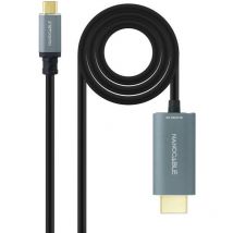 10.15.5162 - Cable Conversor usb-c a hdmi 2.1 8K@60HZ, 1.8m, Color Negro - Nanocable